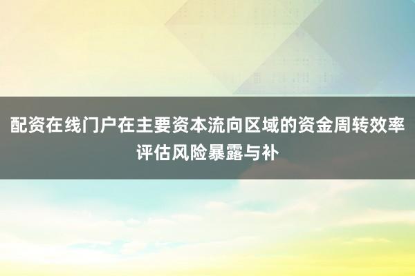 配资在线门户在主要资本流向区域的资金周转效率评估风险暴露与补